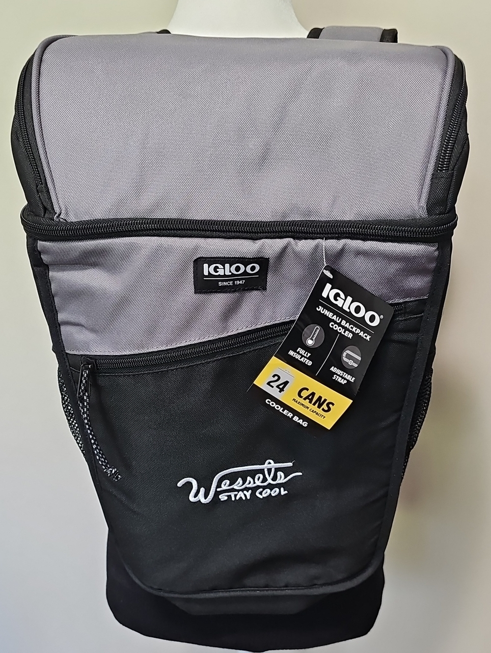 Igloo Cooler Backpack in Gray and Black